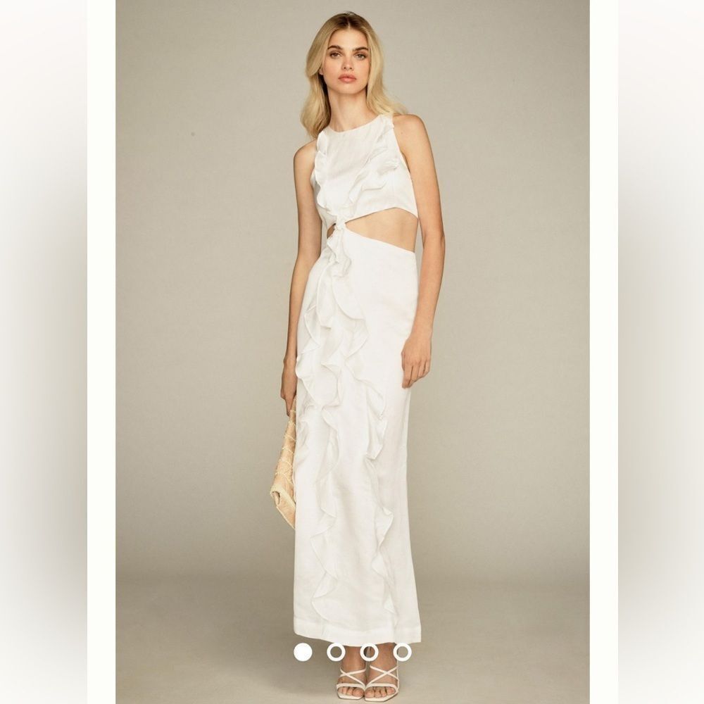 size 2 Significant Other Rey Cutout Ruffle Dress by Anthropologie